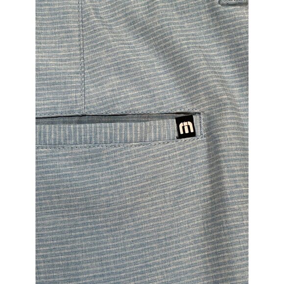 Travis Mathew Men's Kona Blue Striped Chino Golf Shorts SIZE-36 - Picture 5 of 5